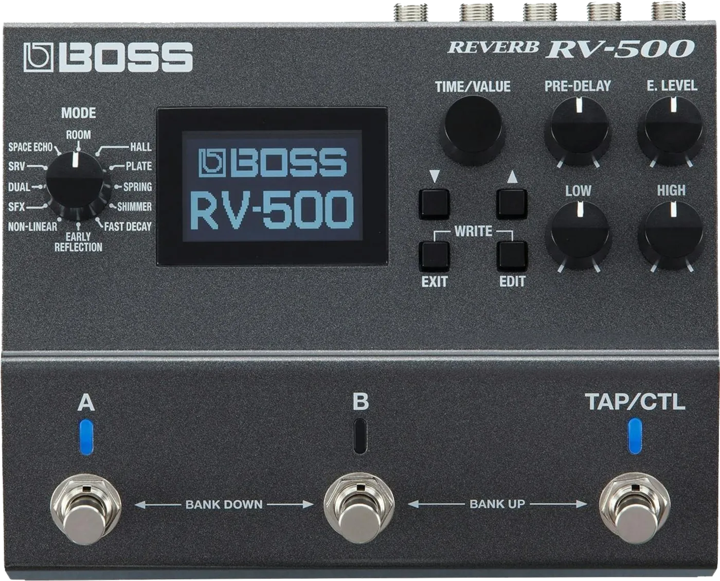 Boss RV-500 reverb pedal supported by RV Genie
